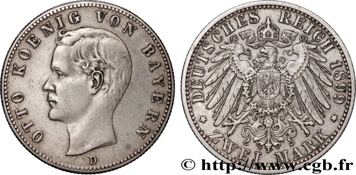 DEUTSCHLAND - BAYERN 2 Mark Otto / aigle 1899 Munich - D SS 