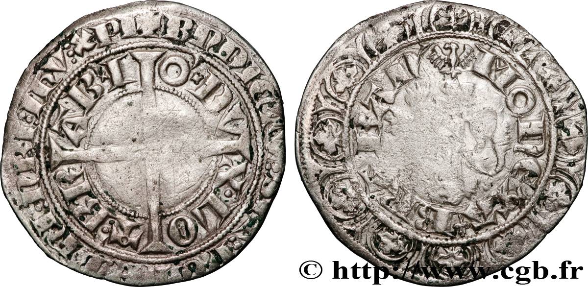 BRABANT - DUCHÉ DE BRABANT - JEAN III Gros compagnon au lion n.d. Bruxelles TB+ 