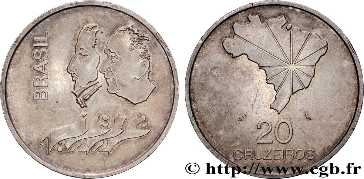 BRAZIL 20 Cruzeiros 150e anniversaire de l’indépendance 1972  AU 