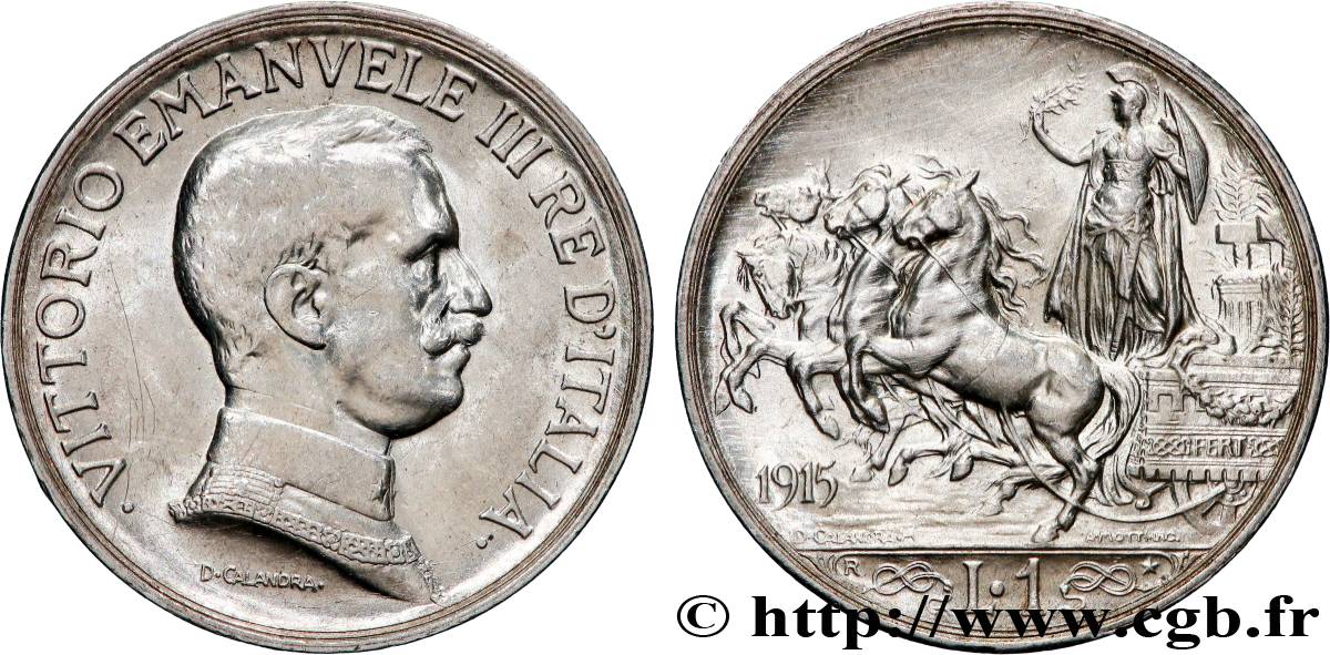 ITALIE 1 Lire Victor Emmanuel III 1915 Rome  SPL 