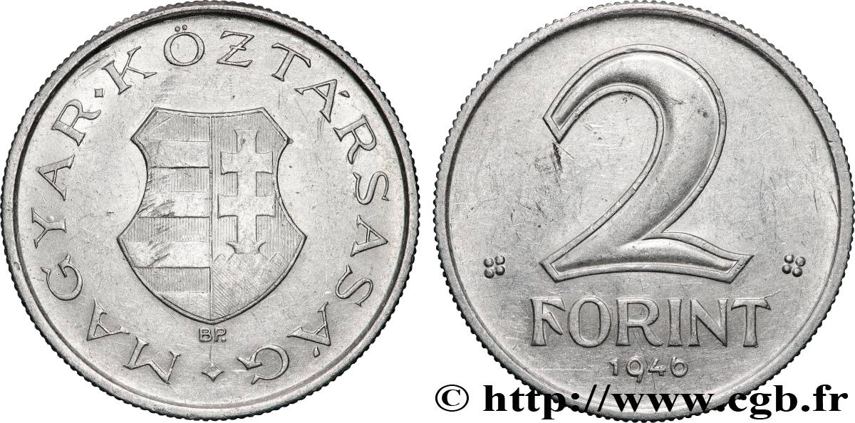 HUNGARY 2 Forint Lajos Kossuth 1946 Budapest AU 