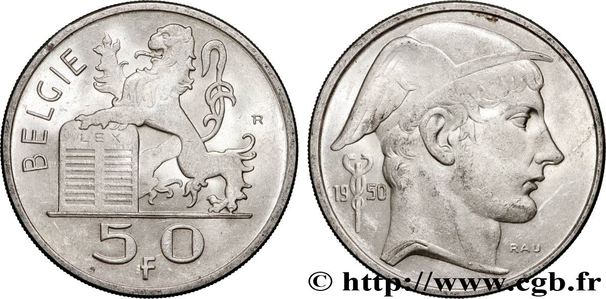 BELGIQUE 50 Francs légende flamande 1950 Bruxelles TTB+ 