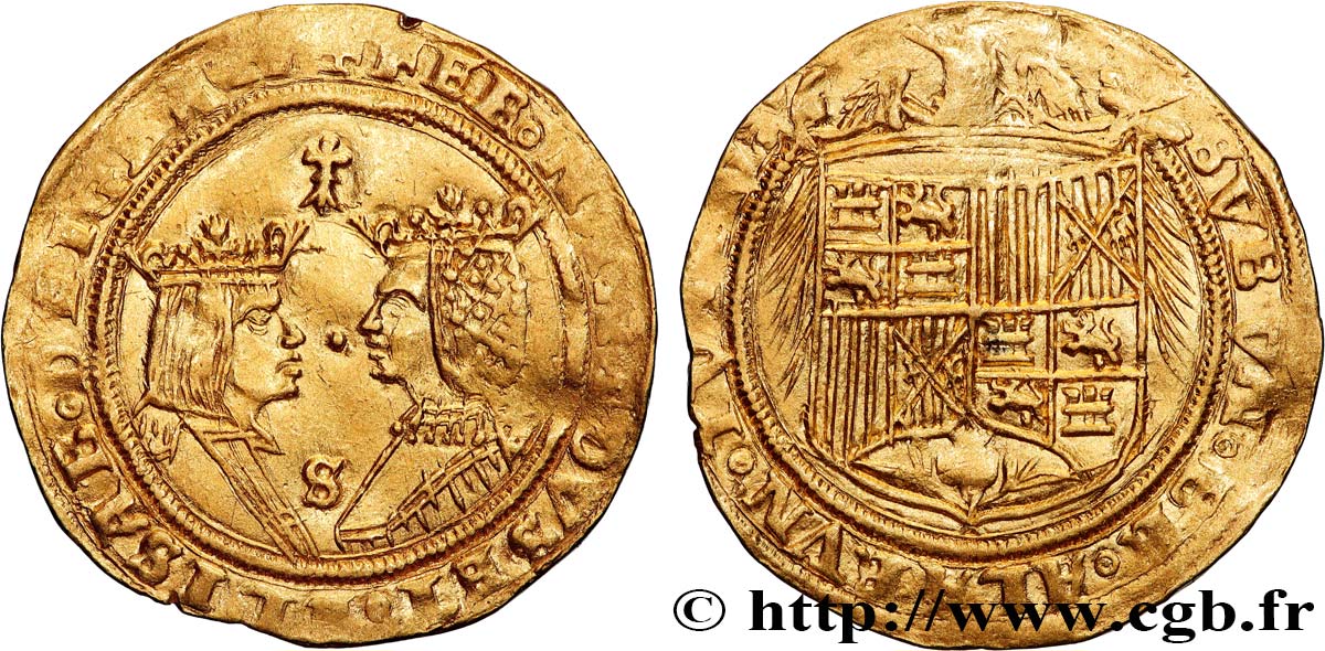 SPAGNA - ISABELLA E FERDINANDO Double excellente n.d. Séville q.SPL 