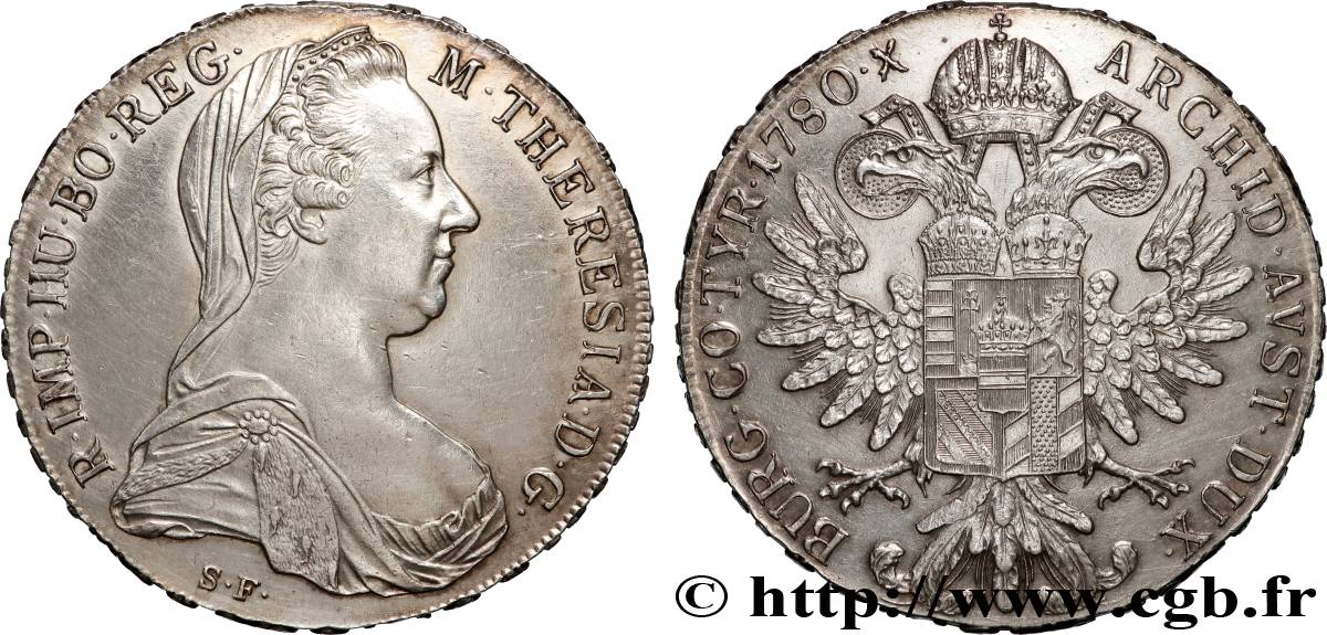 AUTRICHE 1 Thaler (REFRAPPE) Marie-Thérèse 1780 Vienne SUP 