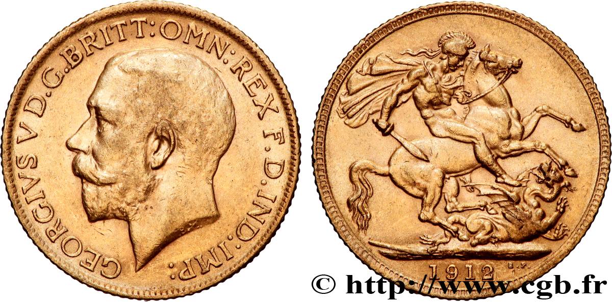 GOLD, PALLADIUM & PLATINUM INVESTMENT 1 Souverain Georges V 1912 Londres AU 