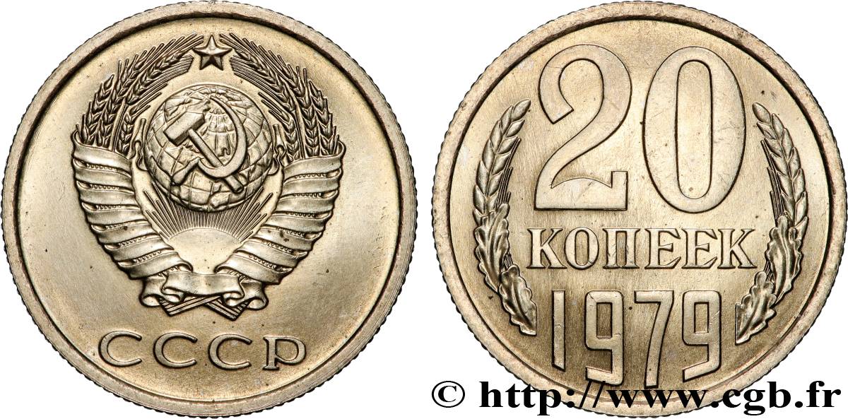 RUSSLAND - UdSSR 20 Kopecks URSS 1979  fST 
