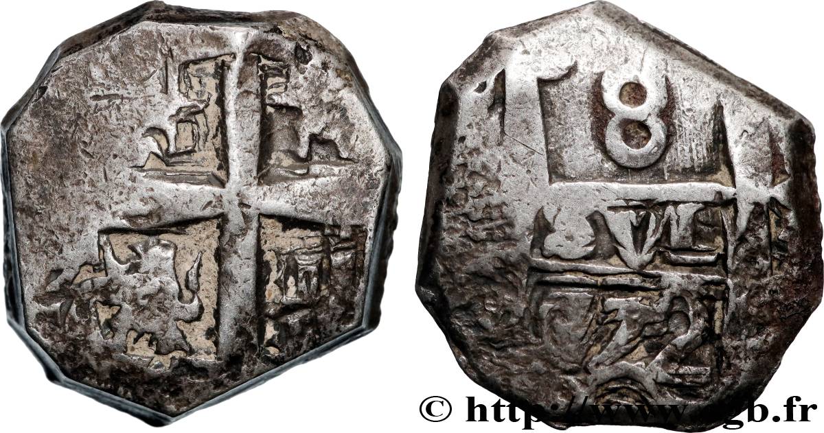 PERU - CHARLES III 8 Reales 1772 Potosi VF 