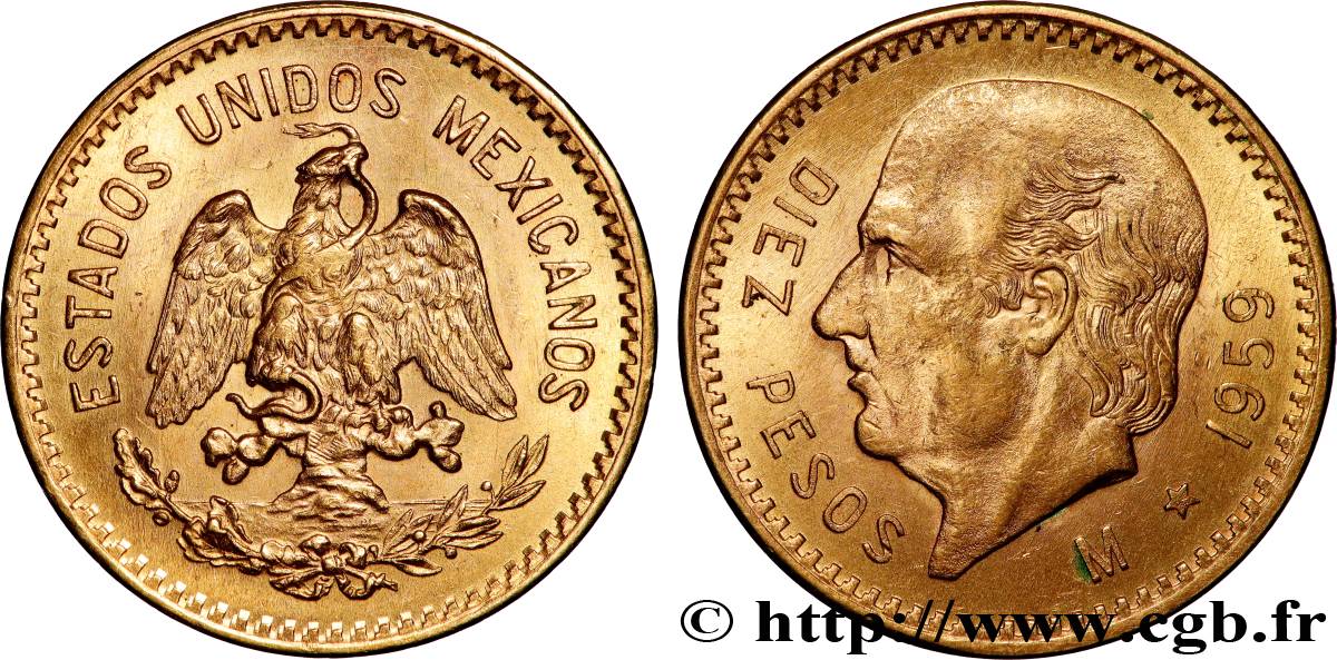 MEXICO 10 Pesos or Miguel Hidalgo y Costilla 1959 Mexico MS 