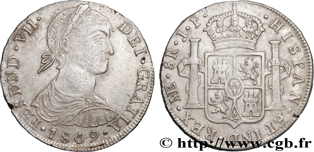 PÉROU - FERDINAND VII 8 Reales 1811 Lima XF 