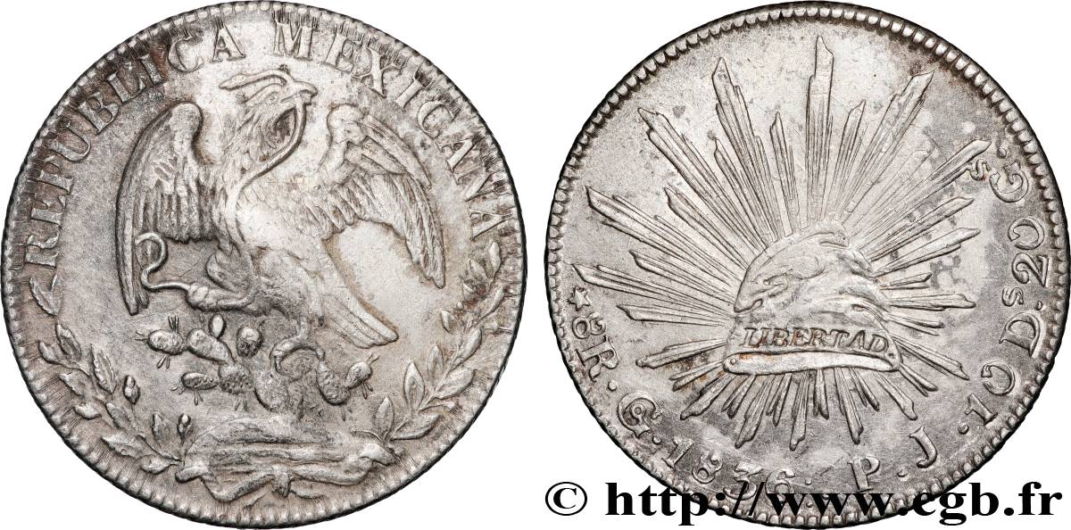 MEXIQUE 8 Reales 1836 Guanajuato TTB 