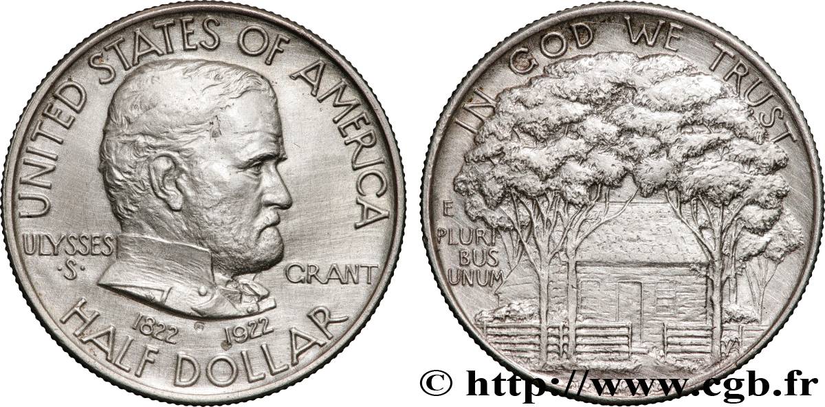 ÉTATS-UNIS D AMÉRIQUE 1/2 Dollar Grant Memorial 1922  SUP 