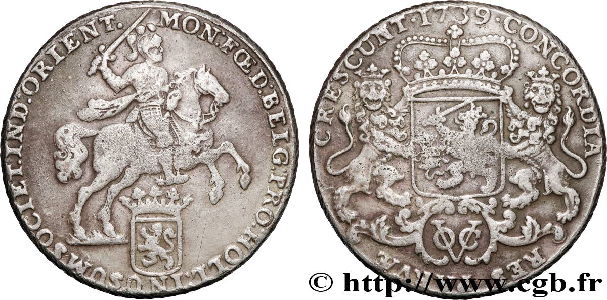 INDES NEERLANDAISES Ducaton 1739 Dordrecht TTB 