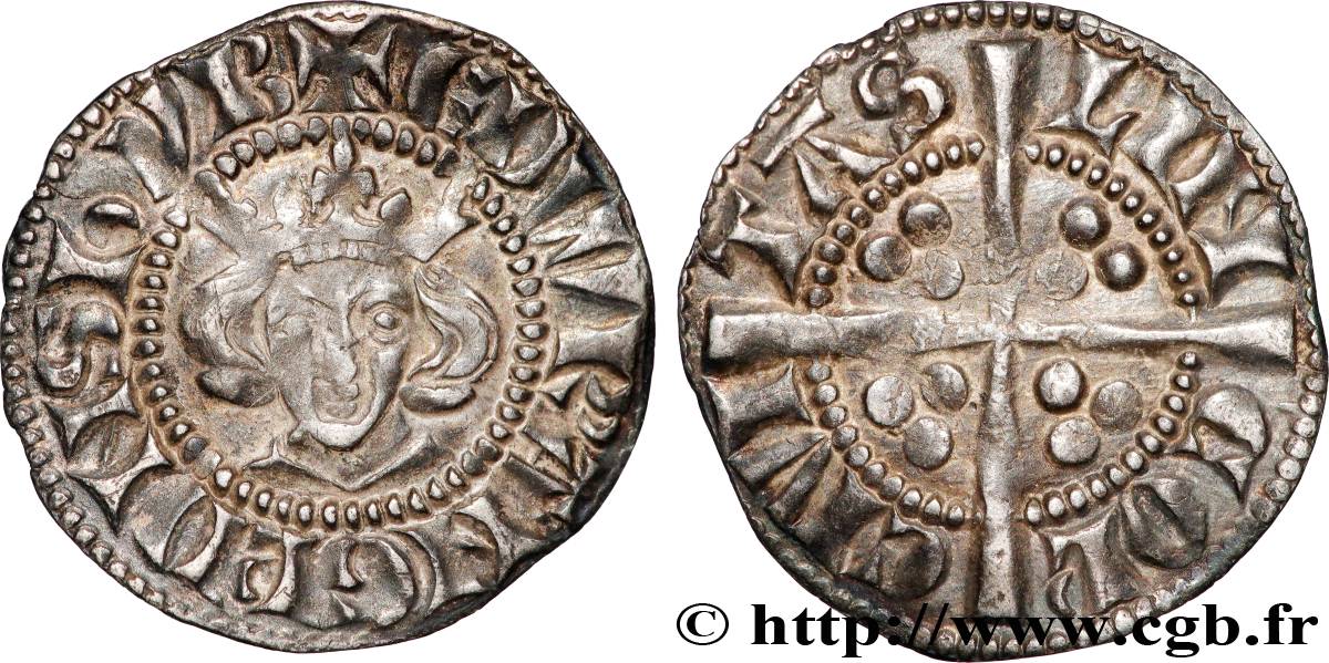 KINGDOM OF ENGLAND - EDWARD III Penny n.d. Lincoln AU 