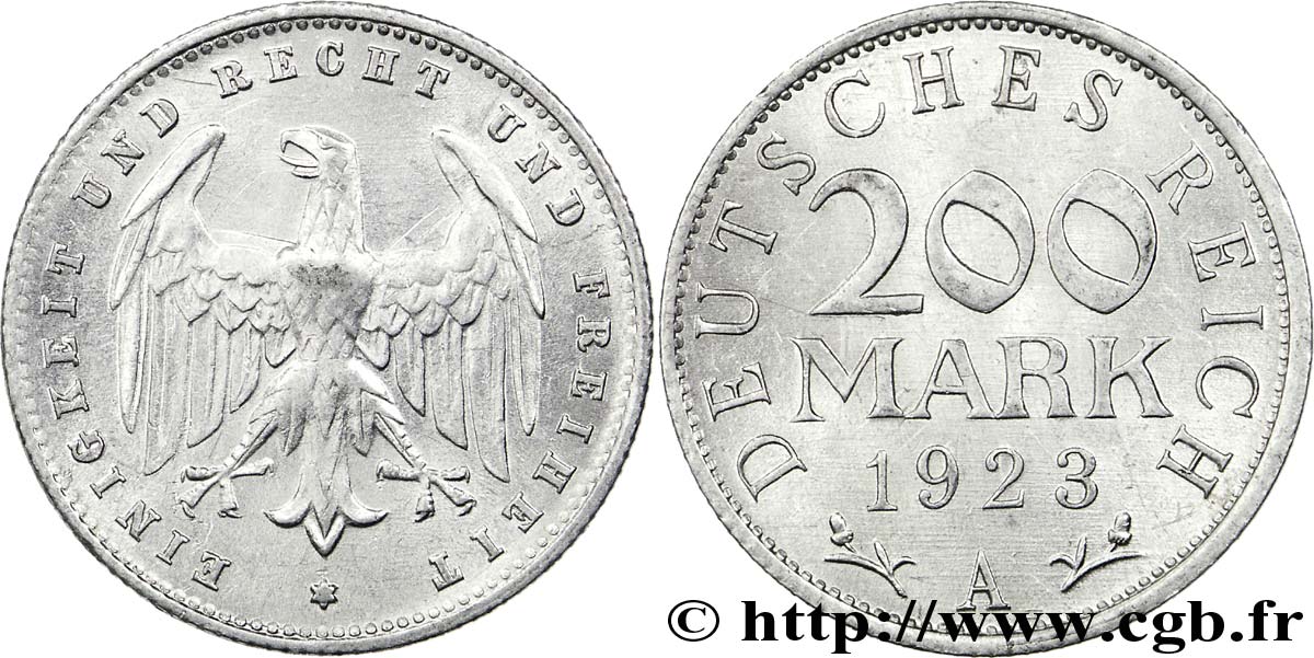 DEUTSCHLAND 200 Mark aigle 1923 Berlin VZ 