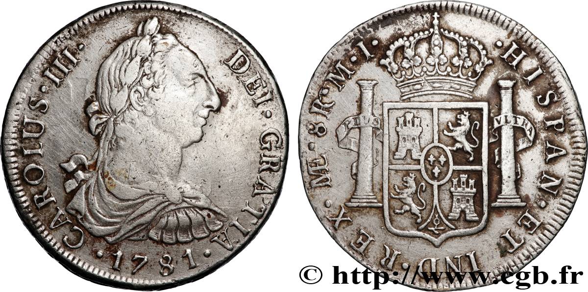 PÉROU 8 Reales Charles III 1781 Lima TTB 