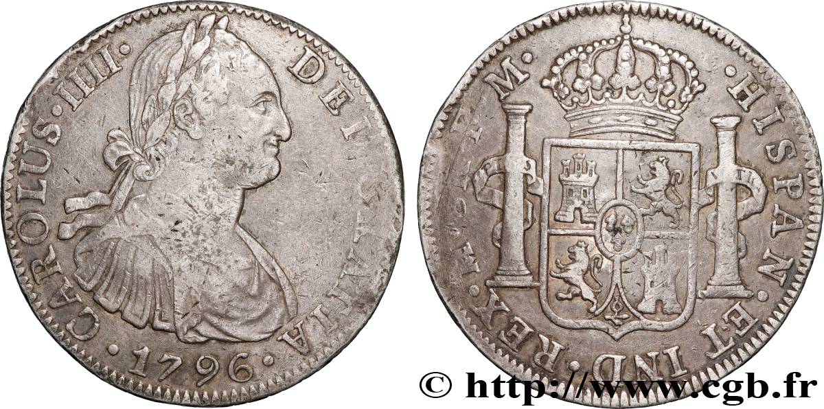 MEXIKO - KARL IV. 8 Reales  1796 Mexico SS 