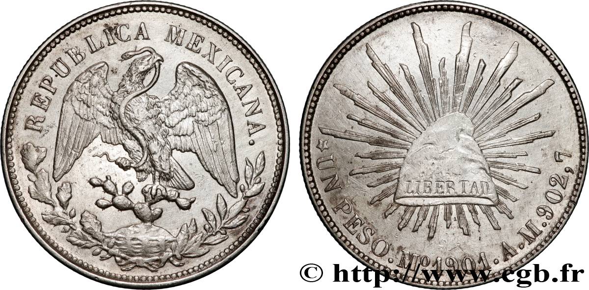 MEXIQUE 1 Peso 1901 Mexico TTB+ 