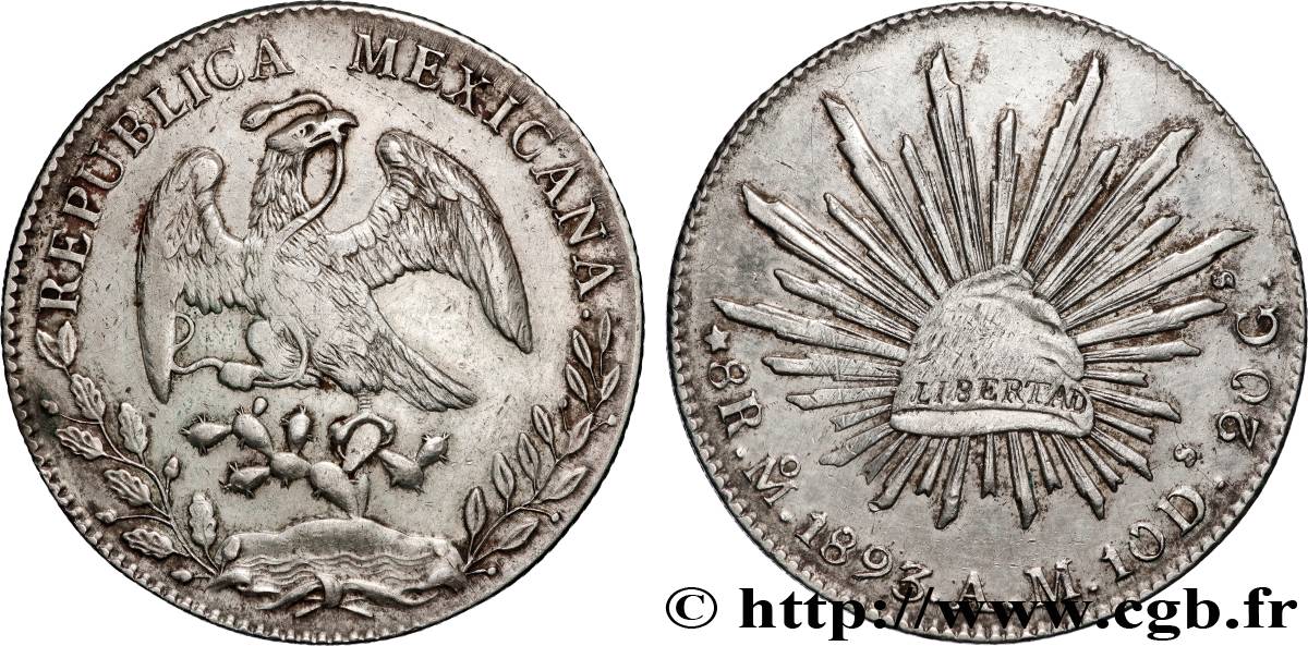 MEXIQUE 8 Reales 1893 Mexico TTB+ 