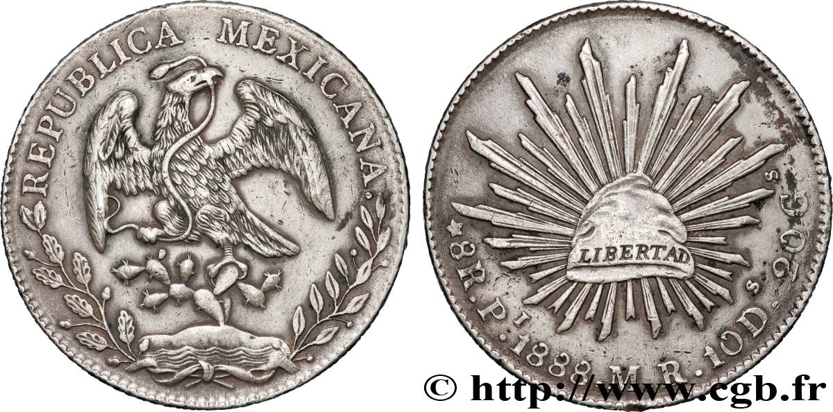 MÉXICO 8 Reales 1888 San Luis Potosi MBC 