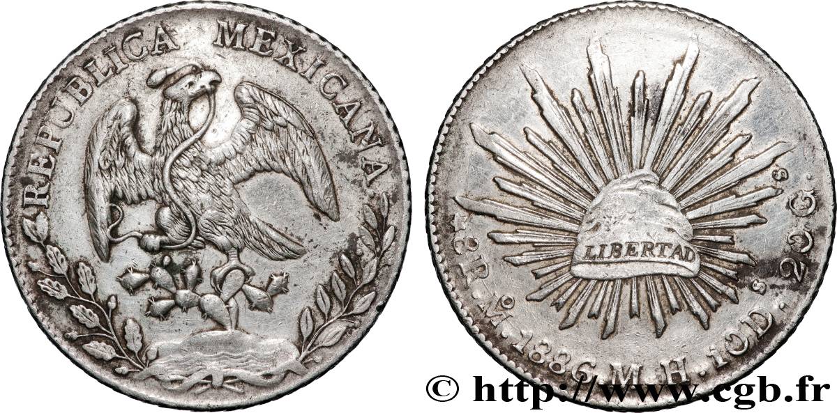 MEXIQUE 8 Reales 1886 Mexico TTB 