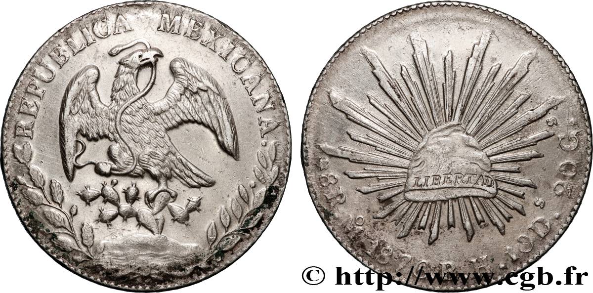 MEXIQUE 8 Reales 1876 Mexico TTB+ 