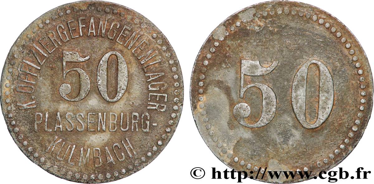 ALLEMAGNE - Notgeld 50 Pfennig Kulmbach (camp de prisonniers) N.D.  TTB 