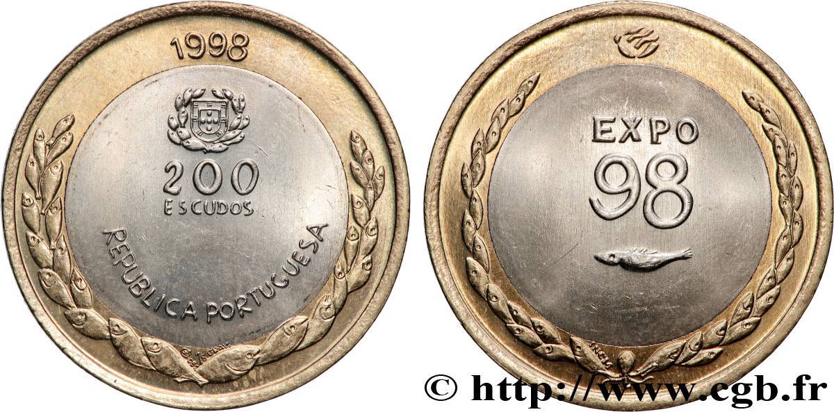 PORTUGAL 200 Escudos Exposition Universelle de Lisbonne - Expo 98 1998 Lisbonne fST 