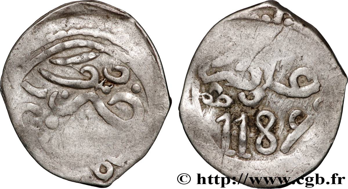 MAROCCO - (SIDI) MUHAMMAD III 1 Dirham AH 1189 (1775) Essaouira q.BB 