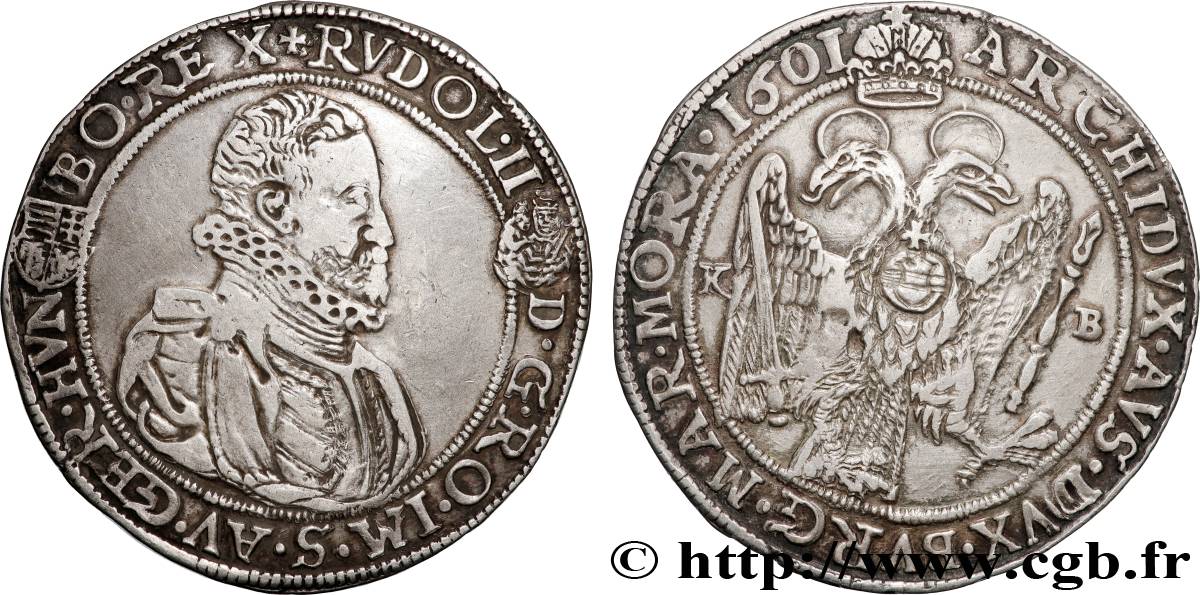 HUNGARY  - KINGDOM OF HUNGARY - RUDOLPH II Thaler  1601 Kremnitz XF 