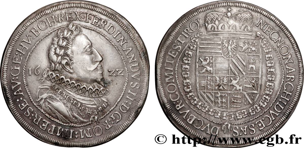 AUTRICHE - TYROL - FERDINAND II Thaler 1622 Hall TTB+ 