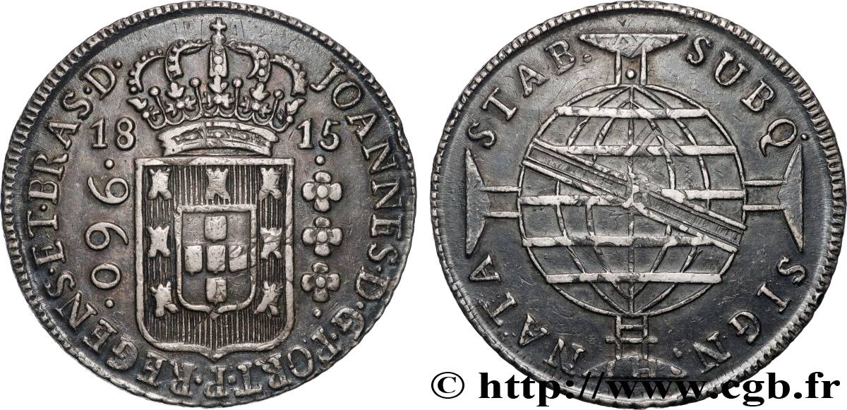 BRÉSIL - JEAN VI 960 Réis  1815 Rio de Janeiro TTB+ 