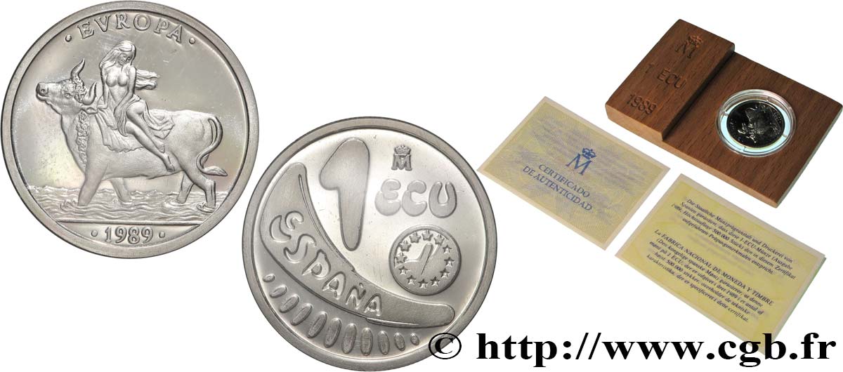 ESPAGNE 1 Ecu Proof Europa 1989  SPL 