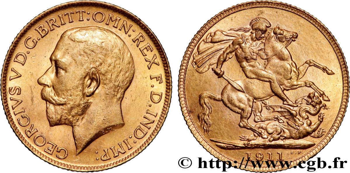 GOLD, PALLADIUM & PLATINUM INVESTMENT 1 Souverain Georges V 1911 Londres AU 