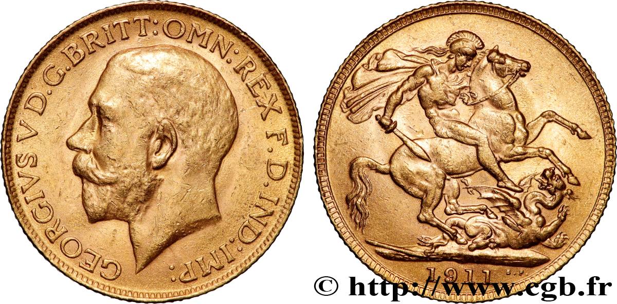 GOLD, PALLADIUM & PLATINUM INVESTMENT 1 Souverain Georges V 1911 Londres AU 