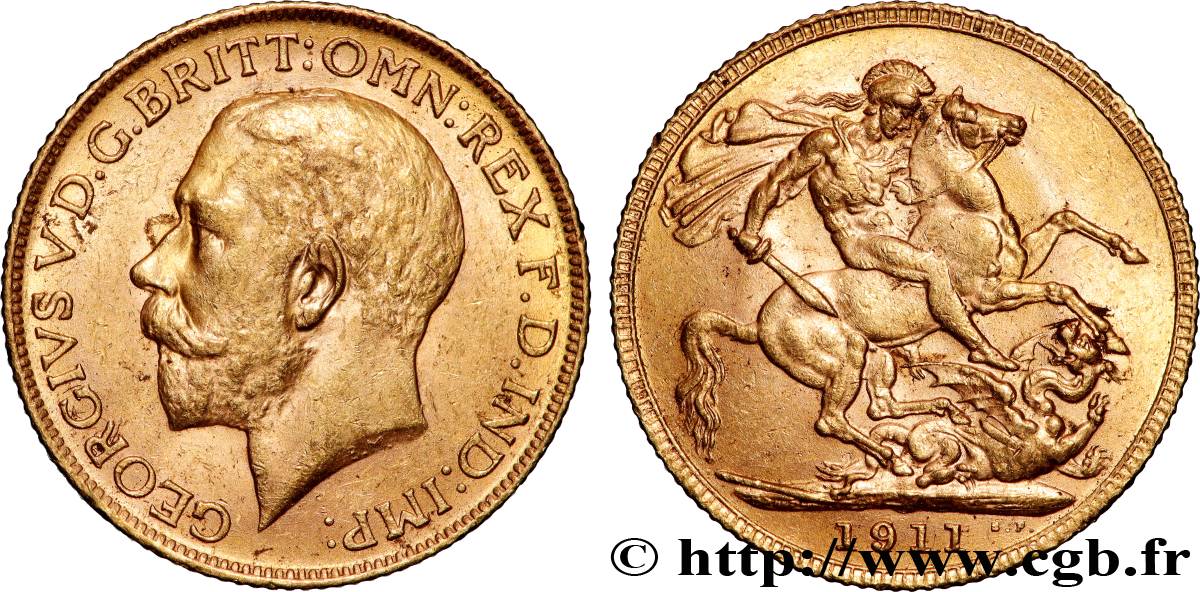 GOLD, PALLADIUM & PLATINUM INVESTMENT 1 Souverain Georges V 1911 Londres AU 