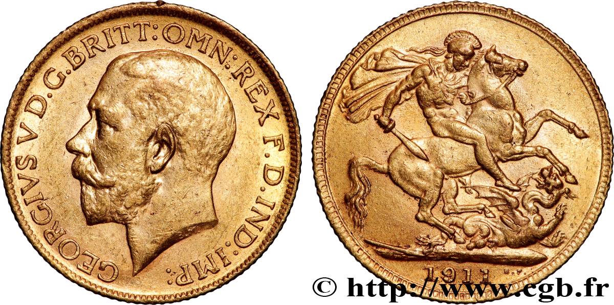 GOLD, PALLADIUM & PLATINUM INVESTMENT 1 Souverain Georges V 1911 Londres AU 