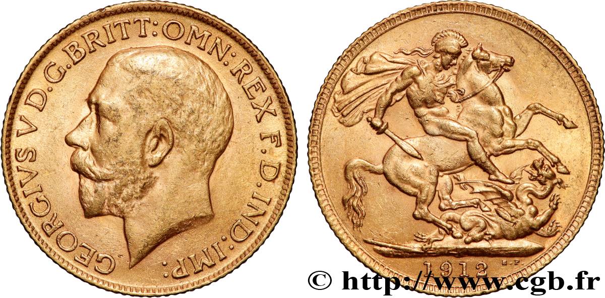 GOLD, PALLADIUM & PLATINUM INVESTMENT 1 Souverain Georges V 1912 Londres AU 