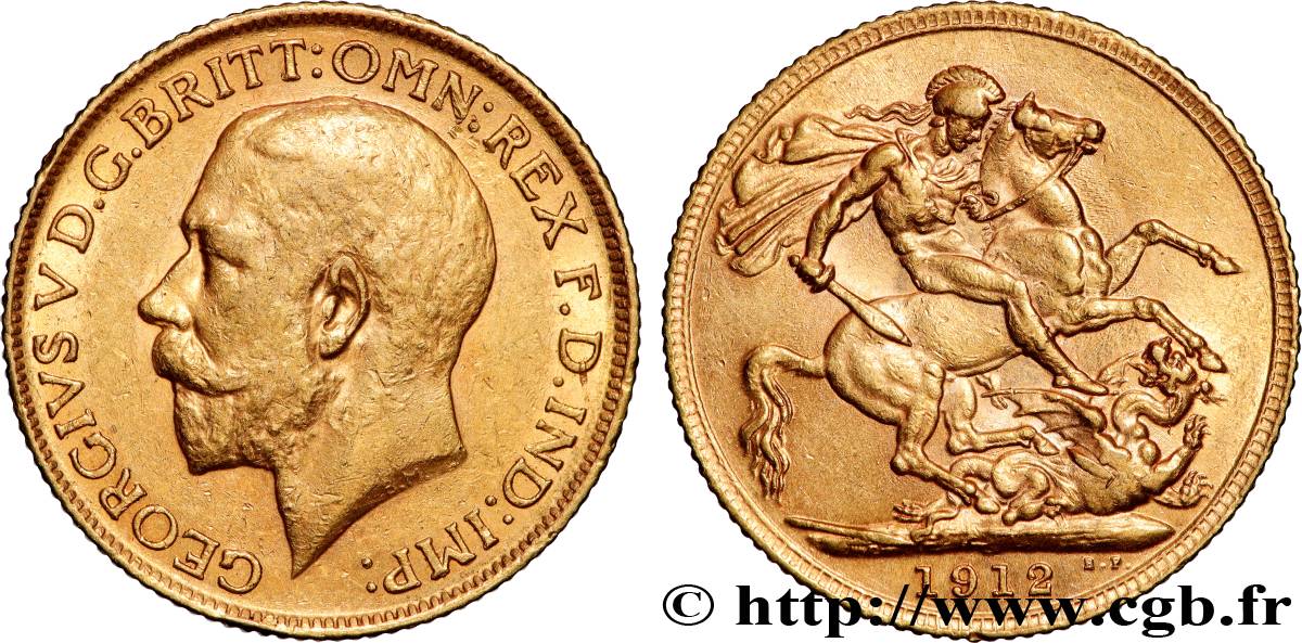 GOLD, PALLADIUM & PLATINUM INVESTMENT 1 Souverain Georges V 1912 Londres AU 