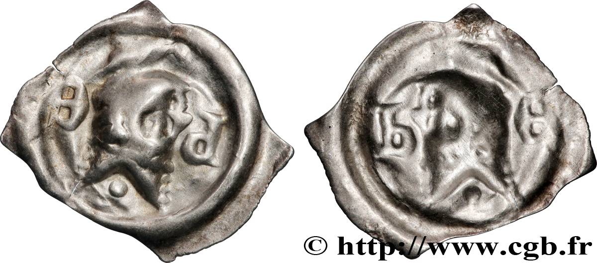 SVIZZERA - CITTÀ DI BASILEA Pfennig pour Pierre II von Aspelt (1296-1306) Bâle q.SPL 