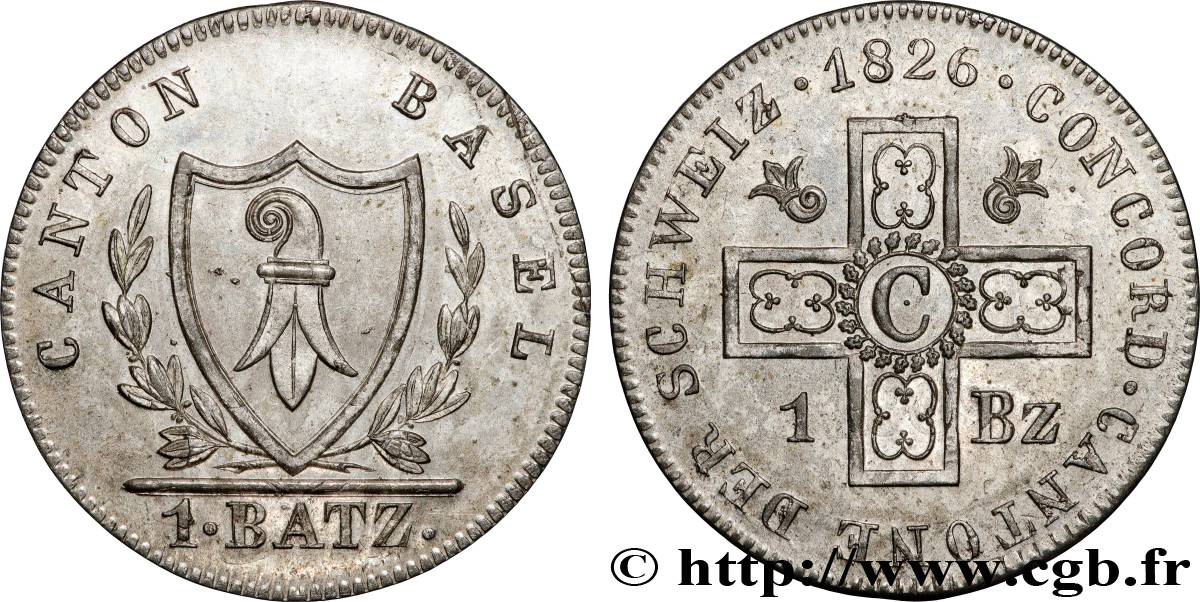 SVIZZERA - CANTON BASILEA 1/2 Batzen (5 Rappen) 1826  SPL 
