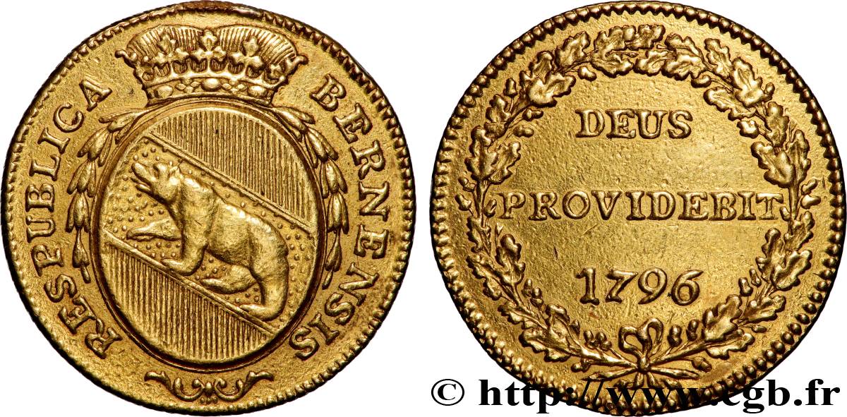 SUISSE - RÉPUBLIQUE DE BERNE Duplone 1796 Berne TTB+ 
