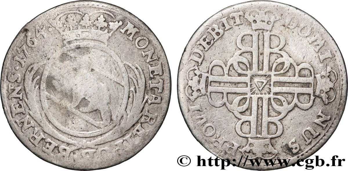 SVIZZERA - CANTON BERNA 10 Kreuzer 1764  MB/q.BB 