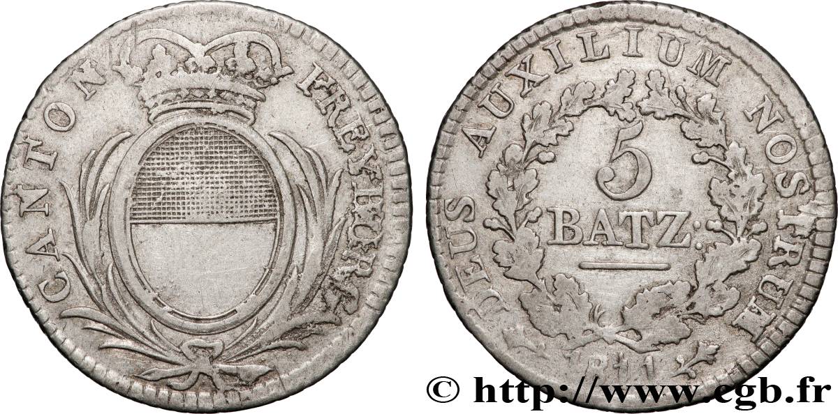 SUISSE - CANTON DE FRIBOURG 5 Batzen - Canton de Fribourg 1811  TTB 