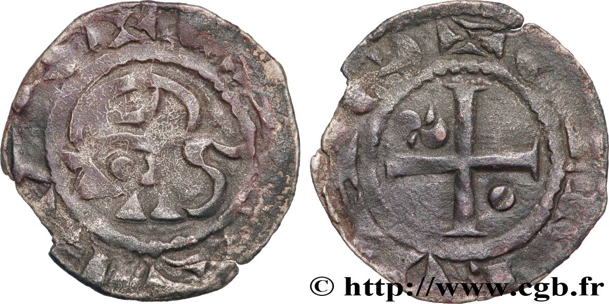 SUISSE - ÉVÊCHÉ DE GENÈVE Denier n.d. Genève TB 