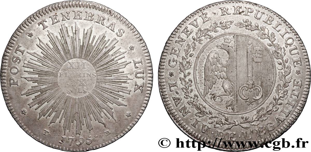 SCHWEIZ - REPUBLIK GENF Thaler 1795 Genève SS 