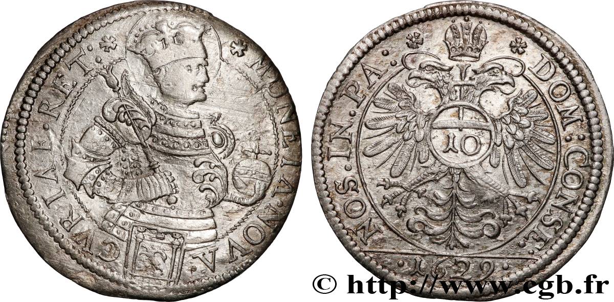 SUISSE - CONFÉDÉRATION HELVÉTIQUE - CANTON DES GRISONS 10 Kreuzer - Ferdinand II 1690  TTB 