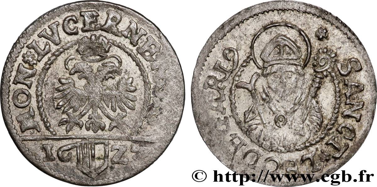 SUISSE - CANTON DE LUCERNE 1 Schilling 1623  TTB 