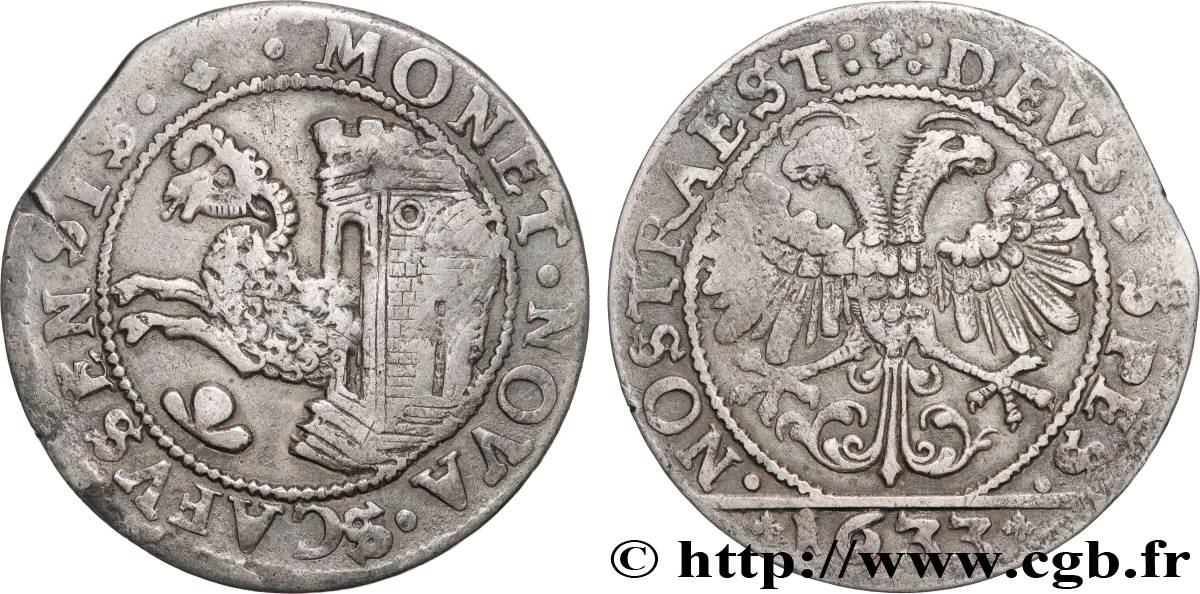 SUISSE - CANTON DE SCHAFFHOUSE Dicken 1633 Schaffhouse TB+ 