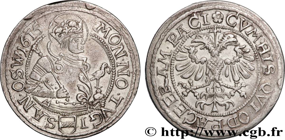 SUISSE - CANTON DE ZOUG Dicken, 1er type 1615 Zoug TTB+ 