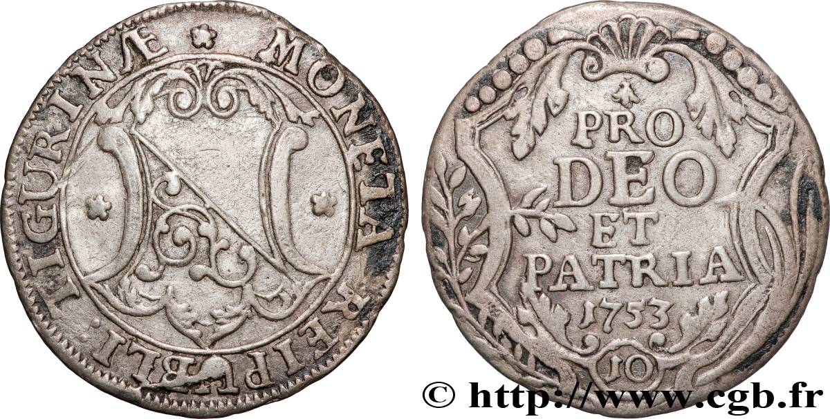 SUISSE - CANTON DE ZÜRICH 10 Schilling 1753  TTB 
